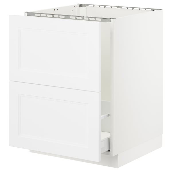 SEKTION / MAXIMERA Gabin bajo p/tarja y bote de basura, blanco/Axstad blanco mate, 61x61x76 cm