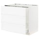 SEKTION / MAXIMERA Gabin bajo p/tarja y bote de basura, blanco Enköping/blanco efecto madera, 91x61x76 cm