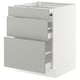 SEKTION / MAXIMERA Gabin bajo sup extensible 2 cajnes, blanco/Havstorp gris claro, 61x61x76 cm