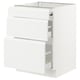SEKTION / MAXIMERA Gabin bajo sup extensible 2 cajnes, blanco/Voxtorp blanco mate, 61x61x76 cm