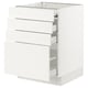 SEKTION / MAXIMERA Gabin bajo sup extensible 3 cajnes, blanco/Veddinge blanco, 61x61x76 cm
