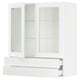 SEKTION / MAXIMERA Gabin pared 2 prtas vidrio 2 cjnes, blanco Enköping/blanco efecto madera, 91x37x102 cm