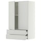 SEKTION / MAXIMERA Gabin pared 2 puertas 2 cajones, blanco/Aspudden gris claro, 61x37x102 cm