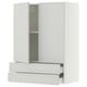 SEKTION / MAXIMERA Gabin pared 2 puertas 2 cajones, blanco/Aspudden gris claro, 76x37x102 cm