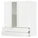 SEKTION / MAXIMERA Gabin pared 2 puertas 2 cajones, blanco Enköping/blanco efecto madera, 91x37x102 cm