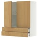 SEKTION / MAXIMERA Gabin pared 2 puertas 2 cajones, blanco/Sinarp chapa roble, 91x37x102 cm