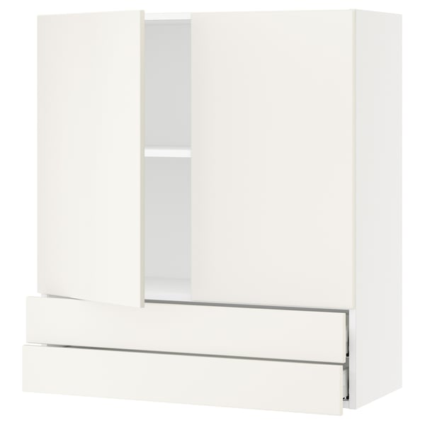 SEKTION / MAXIMERA Gabin pared 2 puertas 2 cajones, blanco/Veddinge blanco, 91x37x102 cm