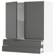 SEKTION / MAXIMERA Gabin pared 2 puertas 2 cajones, blanco/Voxtorp gris oscuro, 91x37x102 cm