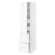 SEKTION / MAXIMERA Gabinete alto 1 puerta 4 cajones, blanco Enköping/blanco efecto madera, 46x61x203 cm