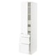 SEKTION / MAXIMERA Gabinete alto 1 puerta 5 cajones, blanco Enköping/blanco efecto madera, 46x61x203 cm