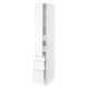 SEKTION / MAXIMERA Gabinete alto 1 puerta 5 cajones, blanco Enköping/blanco efecto madera, 38x61x229 cm