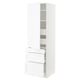 SEKTION / MAXIMERA Gabinete alto 1 puerta 5 cajones, blanco Enköping/blanco efecto madera, 61x61x203 cm