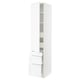 SEKTION / MAXIMERA Gabinete alto 1 puerta 5 cajones, blanco Enköping/blanco efecto madera, 46x61x229 cm