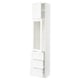 SEKTION / MAXIMERA Gabinete alto 2 puertas 3 cajones, blanco Enköping/blanco efecto madera, 46x37x229 cm