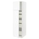 SEKTION / MAXIMERA Gabinete alto 2 puertas 5 cajones, blanco Enköping/blanco efecto madera, 61x61x203 cm