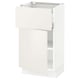 SEKTION / MAXIMERA Gabinete bajo 1 puerta 1 cajón, blanco/Veddinge blanco, 46x37x76 cm