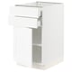 SEKTION / MAXIMERA Gabinete bajo 1 puerta 2 cajones, blanco Enköping/blanco efecto madera, 46x61x76 cm