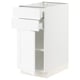 SEKTION / MAXIMERA Gabinete bajo 1 puerta 2 cajones, blanco Enköping/blanco efecto madera, 38x61x76 cm