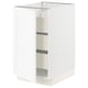 SEKTION / MAXIMERA Gabinete bajo 1 puerta 3 cajones, blanco Enköping/blanco efecto madera, 46x61x76 cm