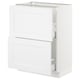SEKTION / MAXIMERA Gabinete bajo 2 cajones, blanco/Axstad blanco mate, 61x37x76 cm