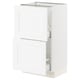 SEKTION / MAXIMERA Gabinete bajo 2 cajones, blanco Enköping/blanco efecto madera, 46x37x76 cm