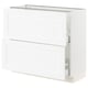 SEKTION / MAXIMERA Gabinete bajo 2 cajones, blanco Enköping/blanco efecto madera, 91x37x76 cm
