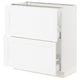 SEKTION / MAXIMERA Gabinete bajo 2 cajones, blanco Enköping/blanco efecto madera, 76x37x76 cm