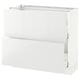 SEKTION / MAXIMERA Gabinete bajo 2 cajones, blanco/Ringhult blanco, 91x37x76 cm