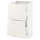 SEKTION / MAXIMERA Gabinete bajo 2 cajones, blanco/Veddinge blanco, 46x37x76 cm