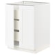SEKTION / MAXIMERA Gabinete bajo 2 puertas 3 cajones, blanco Enköping/blanco efecto madera, 61x61x76 cm