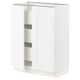 SEKTION / MAXIMERA Gabinete bajo 2 puertas 3 cajones, blanco Enköping/blanco efecto madera, 61x37x76 cm