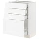 SEKTION / MAXIMERA Gabinete bajo 4 cajones, blanco Enköping/blanco efecto madera, 61x37x76 cm