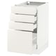 SEKTION / MAXIMERA Gabinete bajo 4 cajones, blanco/Veddinge blanco, 46x61x76 cm