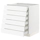 SEKTION / MAXIMERA Gabinete bajo 6 cajones, blanco Enköping/blanco efecto madera, 76x61x76 cm