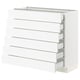 SEKTION / MAXIMERA Gabinete bajo 6 cajones, blanco Enköping/blanco efecto madera, 91x37x76 cm