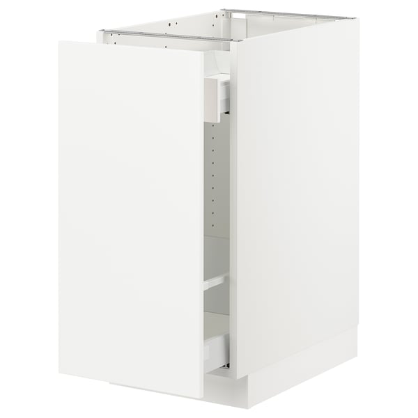 SEKTION / MAXIMERA Gabinete bajo extraíble, blanco/Axstad blanco mate, 38x61x76 cm