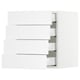 SEKTION / MAXIMERA Gabinete de pared 4 cajones, blanco/Axstad blanco mate, 46x37x51 cm