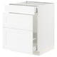SEKTION / MAXIMERA Gabinete para bote 1 cajón, blanco Enköping/blanco efecto madera, 61x61x76 cm