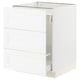 SEKTION / MAXIMERA Gabinete para bote 1 cajón, blanco Enköping/blanco efecto madera, 61x61x76 cm