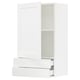 SEKTION / MAXIMERA Gabinete pared 1 puerta 2 cajones, blanco Enköping/blanco efecto madera, 61x37x102 cm