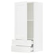 SEKTION / MAXIMERA Gabinete pared 1 puerta 2 cajones, blanco Enköping/blanco efecto madera, 46x37x102 cm