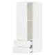 SEKTION / MAXIMERA Gabinete pared 1 puerta 2 cajones, blanco Enköping/blanco efecto madera, 38x37x102 cm