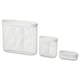 SKÅDIS Canasta de almacenaje, juego de 3, blanco