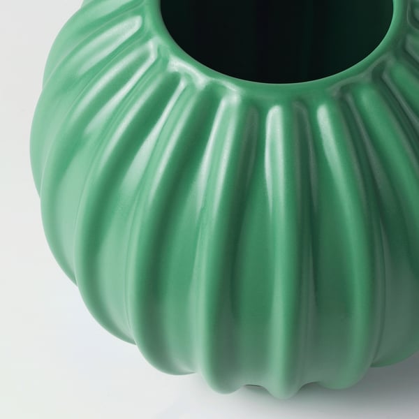 SKOGSTUNDRA Florero, verde, 15 cm