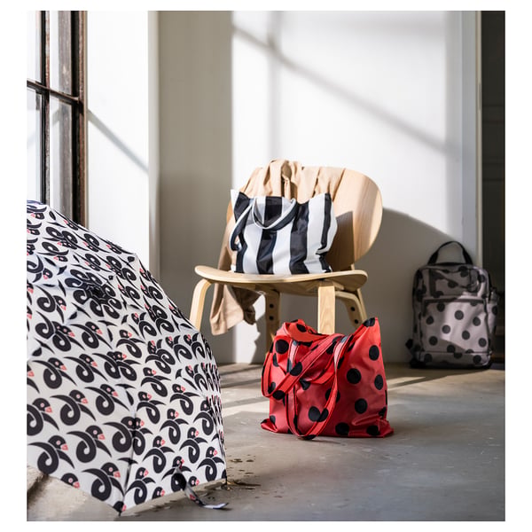 SKYNKE Bolsa, rayas/negro blanco, 45x36 cm