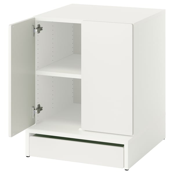 SMÅSTAD / UPPFÖRA Gabinete, blanco blanco/con 1 repisa, 60x65x76 cm