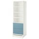 SMÅSTAD / UPPFÖRA Librero, blanco azul/con 2 cajones, 60x65x196 cm