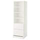 SMÅSTAD / UPPFÖRA Librero, blanco blanco/con 2 cajones, 60x65x196 cm