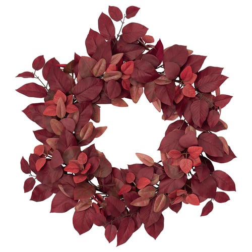 SMYCKA Corona artificial de Navidad, int/ext rojo, 65 cm