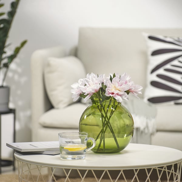 SMYCKA Flor artificial, int/ext/Dalia rosa, 30 cm